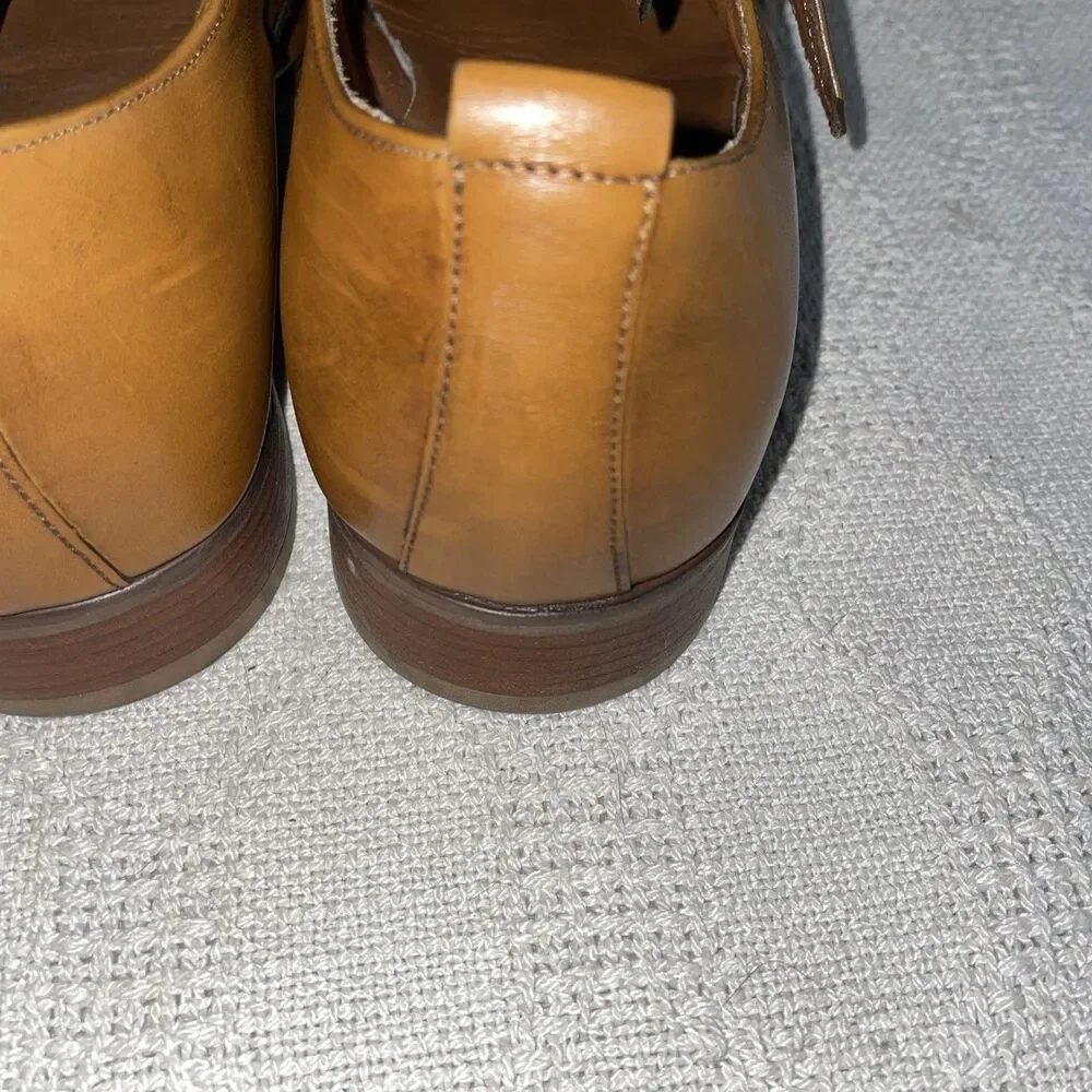 Aldo Men’s Double Monk Dress Shoes Size 43 U.S. 10 M Tan Leather Business Formal